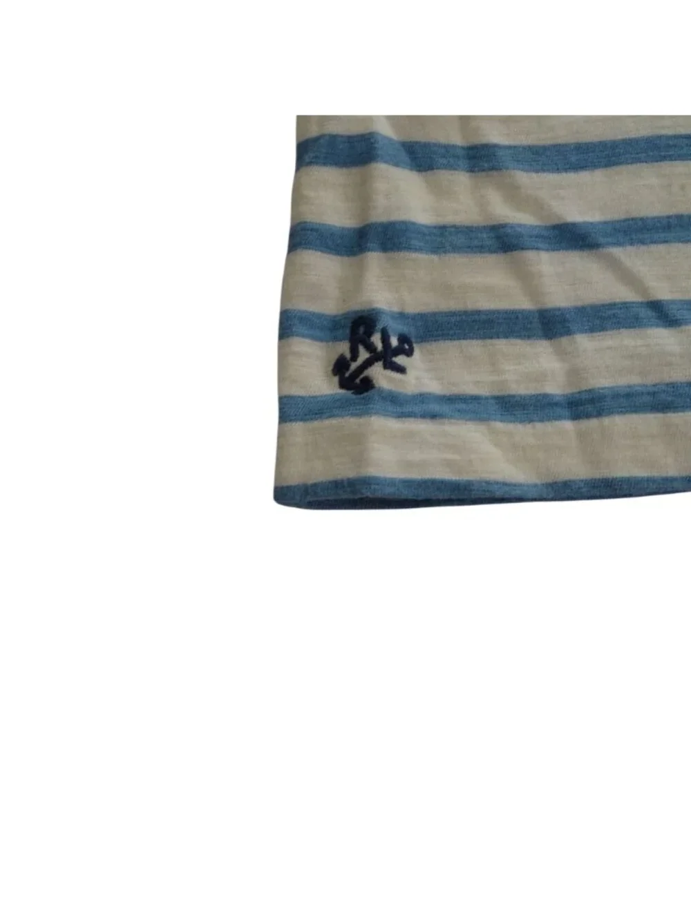 Ralph Lauren Striped Tank Top Girls Size 4 4T Blue Cream Cotton Nautical Summer